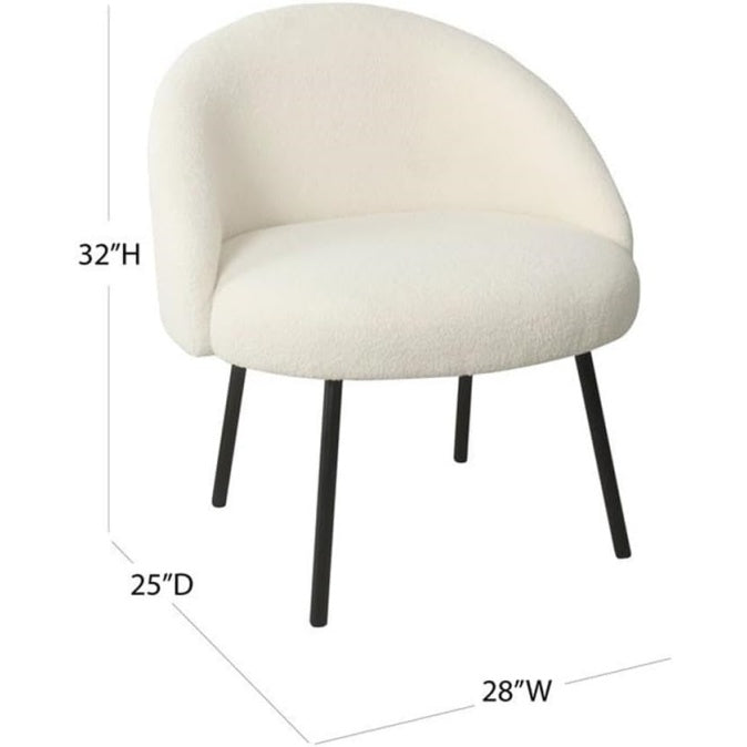 Home Decor Upholstered Modern Accent Chair Accent Chairs for Living Room & Bedroom Decorative Home Furniture, Sherpa Cream