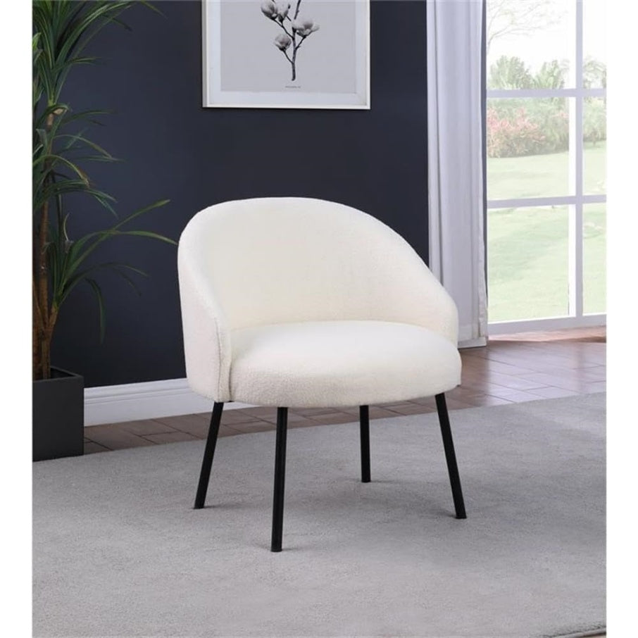 Home Decor Upholstered Modern Accent Chair Accent Chairs for Living Room & Bedroom Decorative Home Furniture, Sherpa Cream